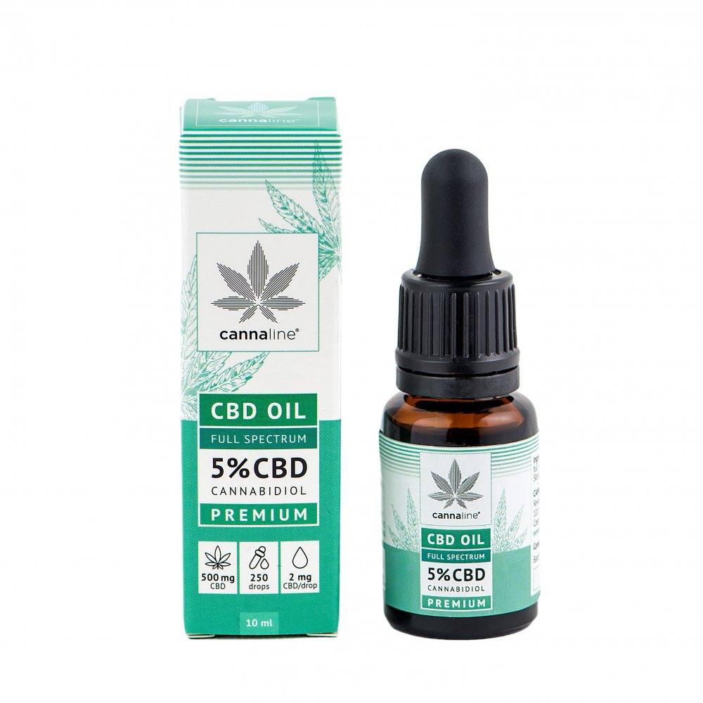 カンナリン CBD ヘンプオイル 5%、500 mg、10 ml