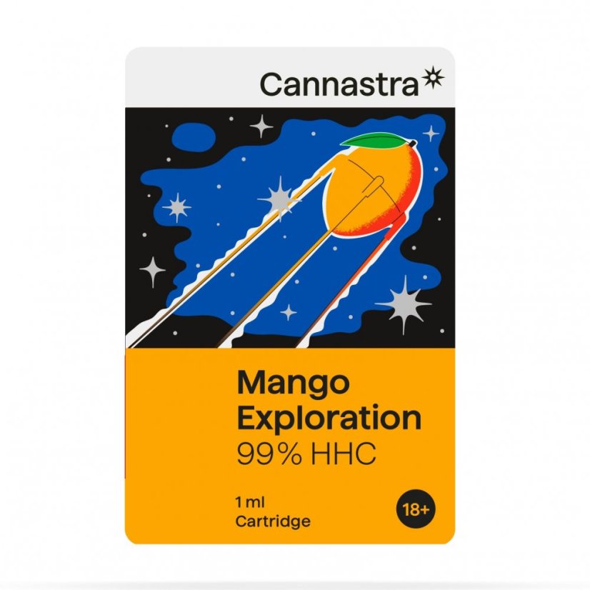 Cannastra HHC kārtridžs Mango izpēte, 99%, 1 ml