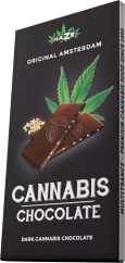 HaZe Cannabis Cioccolato Fondente con semi di canapa - Cartone (15 barrette)