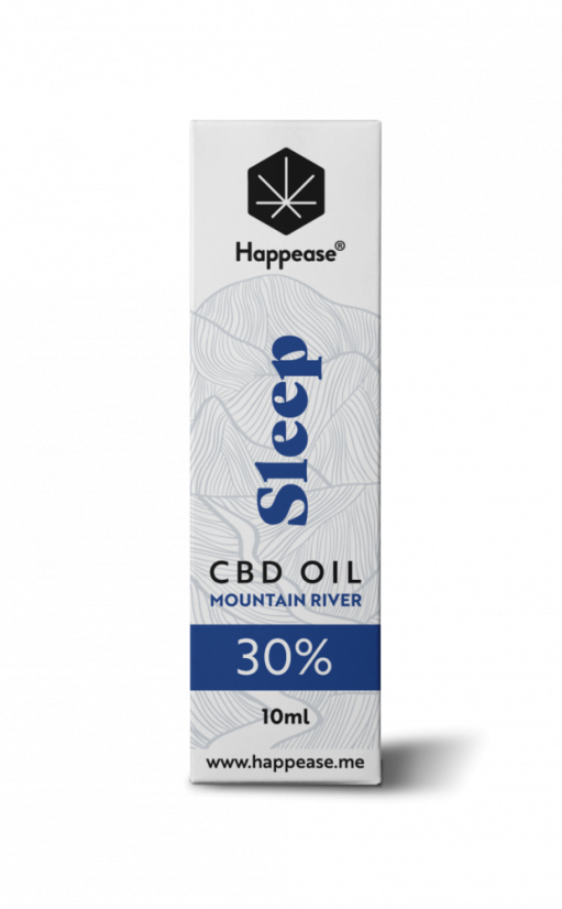 Happease Sleep CBD-öljy Mountain River, 30 % CBD, 3000 mg, 10 ml