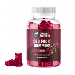 Cannabis Bakehouse CBD Fruit Gummies - Kirsebær, 300 mg (30 stk x 10 mg) CBD, 60 g