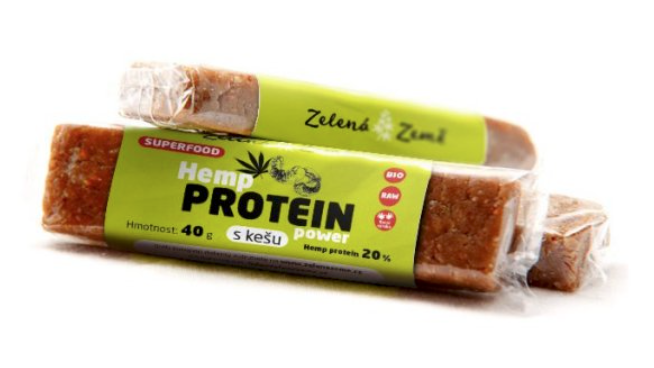Zelena Zeme Hamppu Protein Power Bar - Hamppu & Cashew 40 g, 30 kpl