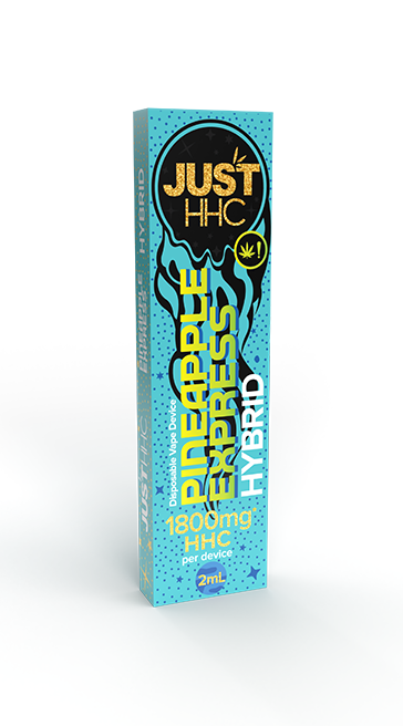 JustHHC HHC Vape desechable Pineapple Express híbrido, 1 800 mg HHC, 2 ml