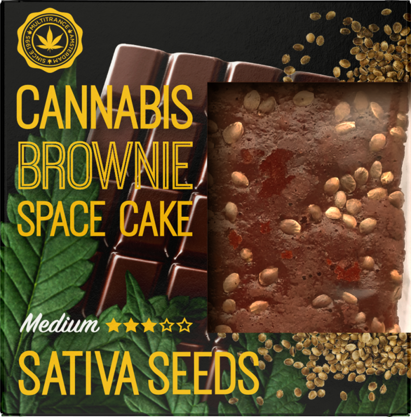 Hạt cần sa Sativa Brownie Deluxe Đóng gói (Hương vị Sativa vừa) - Thùng (24 gói)
