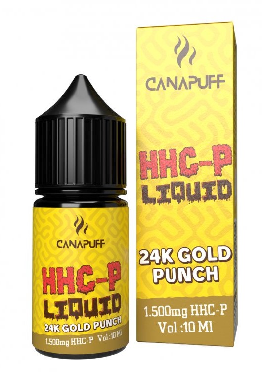 CanaPuff HHCP flytende 24K gullpunch, 1500 mg, 10 ml