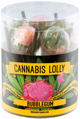 Cannabis Bubble Gum Lollies – Gift Box (10 Lollies), 24 boxes in carton