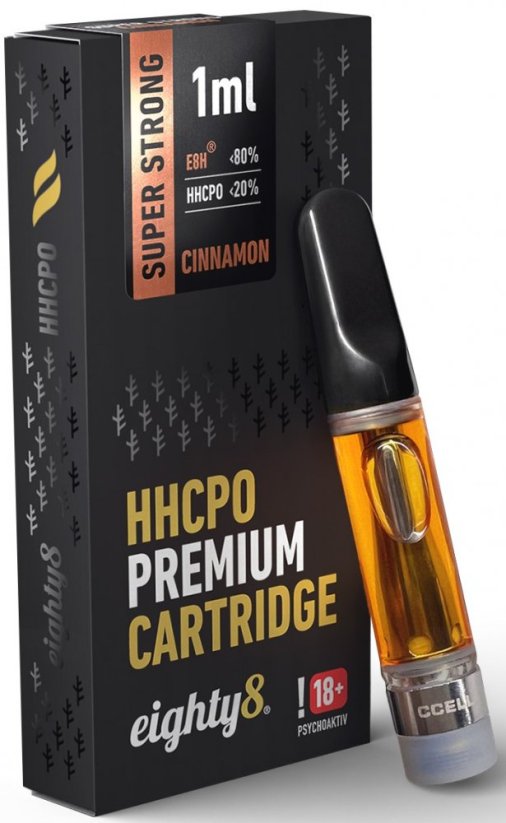Eighty8 Cartuccia HHCPO Cannella premium super forte, 20 % HHCPO, 1 ml