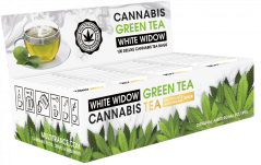 Zelený čaj Cannabis White Widow – obal (100 čajových vrecúšok)