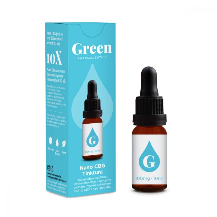 Green Pharmaceutics Nano CBG Tinktur 10 % ,100 mg, (10 ml)