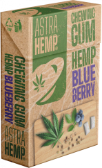 Жувальна гумка Astra Hemp Blueberry Cannabis (без цукру)