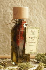 Dobré Konopí Konopný olej s chilli a bylinkami, (100 ml)
