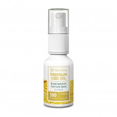 Harmony Cuidados bucais em spray CBD 500 mg, 15 ml, Citrino