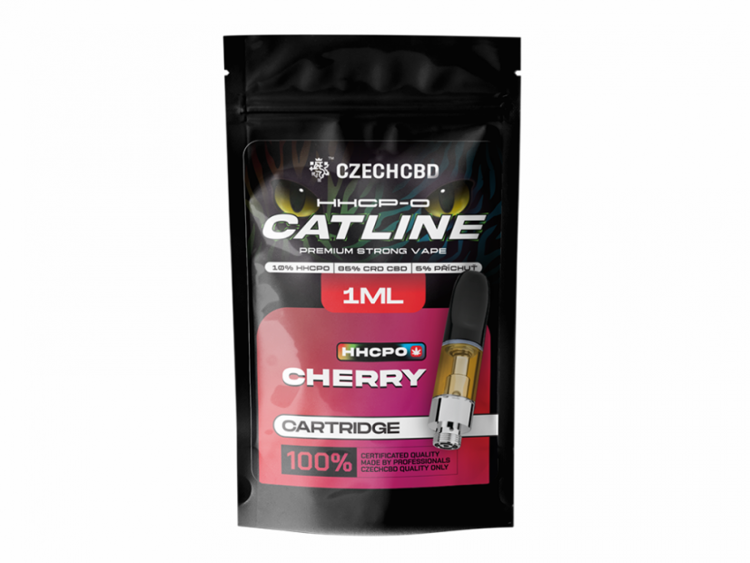 Czech CBD HHCPO-kassett CATline Cherry, HHCPO 10 %, 1 ml