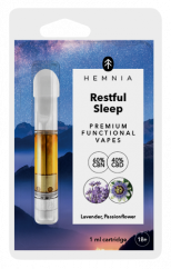 Hemnia Cartridge Restful Sleep - 40 % CBD, 60 % CBN, lavendel, passionsblomma, 1 ml