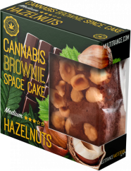 Opakowanie Cannabis Hazelnut Brownie Deluxe (o smaku średniej sativy) - karton (24 opakowania)