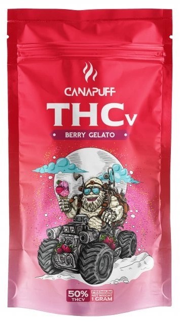 CanaPuff THCV Fiore GELATO AI BACCHE, THCV 50 %, 1 - 5 g