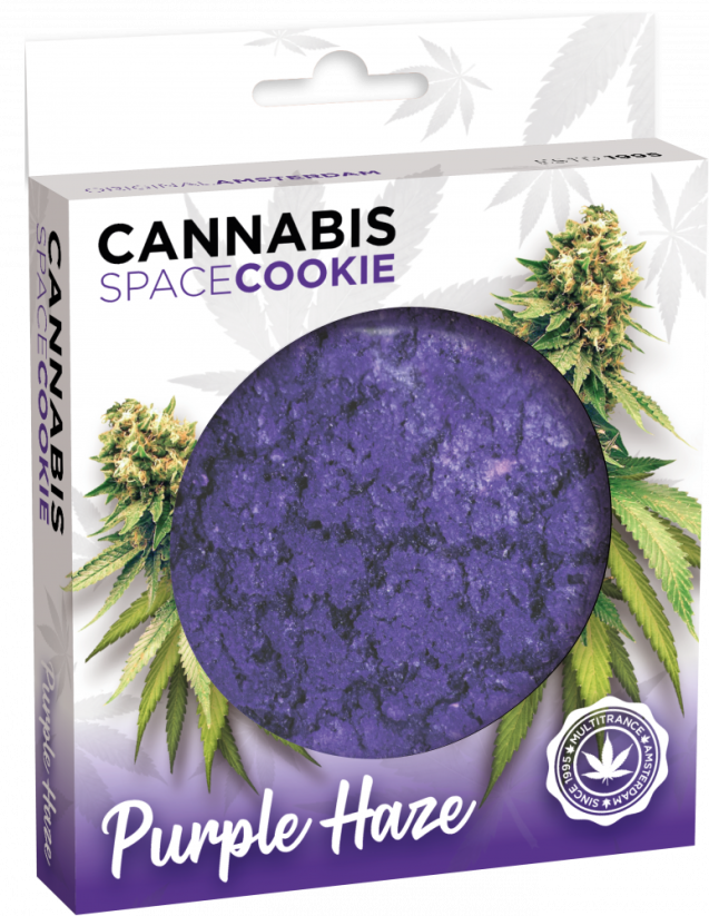 Scatola per biscotti Space Purple Haze alla cannabis