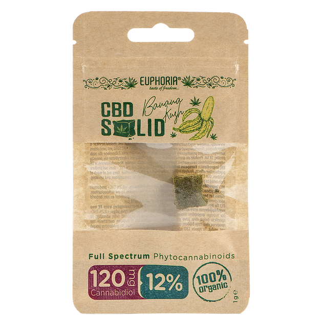 Euphoria - CBD Gepresster Hanf Banana Kush, 12%, 120 mg CBD, (1 g)
