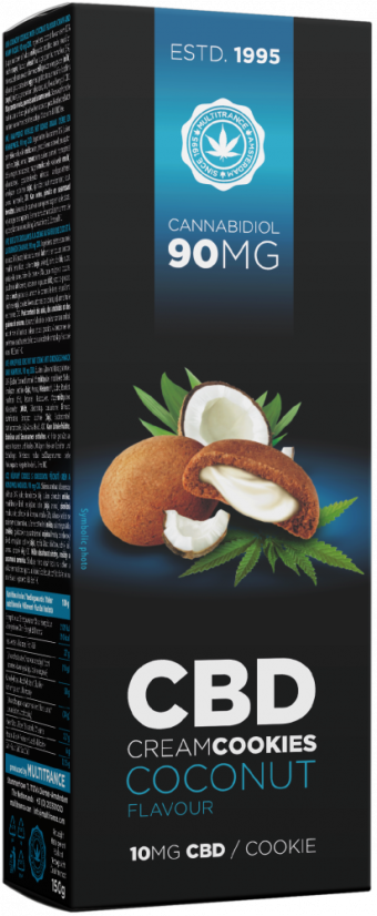 Galletas de crema de coco con CBD (90 mg)