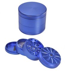 Masher Hliníková drtička modrá 4-dílná, 63x52mm