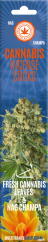 Incenso de cannabis em bastões de cannabis fresca e Nag Champa