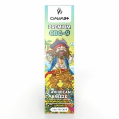CanaPuff CBG9 eldobható Vape Pen Caribbean Breeze, CBG9 79 %, 1 ml