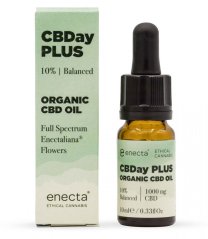 Enecta CBDay Plus バランスド フルスペクトラム CBD オイル 10%、1000 mg、10 ml