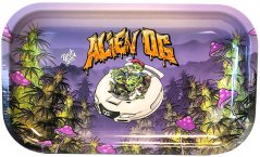 Best Buds Alien OG Metall-Rolltablett lang, 16 x 27 cm