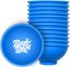 Best Buds Tigela de mistura de silicone 7 cm, azul com logotipo branco