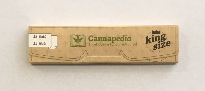 Cannapedia Grande taille Papiers + marron filtres, 33 pcs
