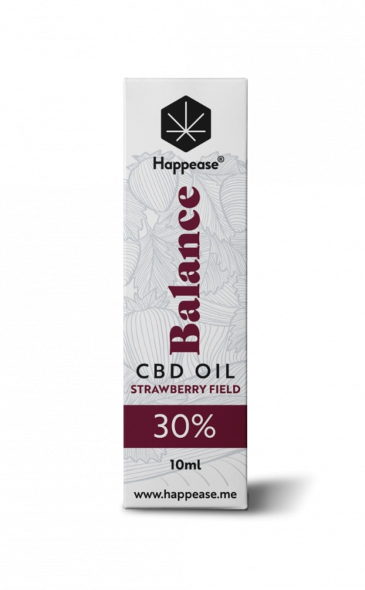 Happease Balance CBD Olej Strawberry Field, 30 % CBD, 3000 mg, 10 ml