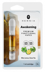 Hemnia Kartusche Awakening - 60 % CBG, 40 % CBD, Zitrone, Minze, grüner Tee, (1 ml)