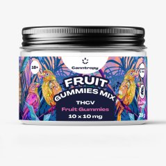 Canntropy THCV Fruit Gummies Mix, 10 pcs x 10 mg, 100 mg THCV, 25 g