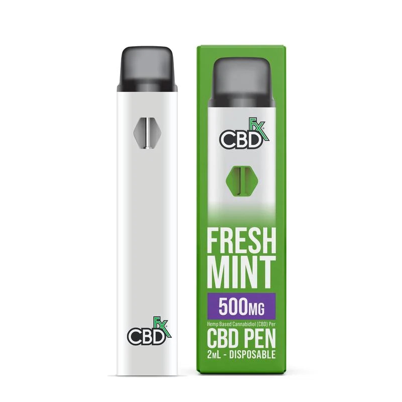 CBDfx Sveže Mint CBD Vape Pen 500 mg CBD, 2 ml