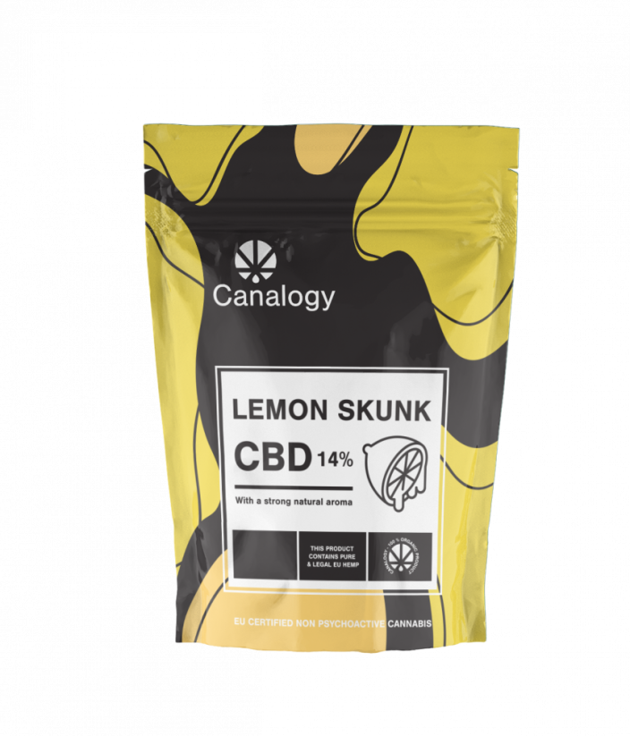Canalogy CBD Hampi blóm Lemon Skunk 14%, 1g - 1000g