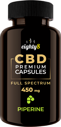 Eighty8 Cbd & Piperine Kapsułki 60 ks x 15 mg - 900 mg