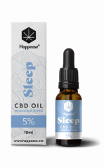 Happease Sleep CBD-olie Mountain River, 5 % CBD, 500 mg, 10 ml
