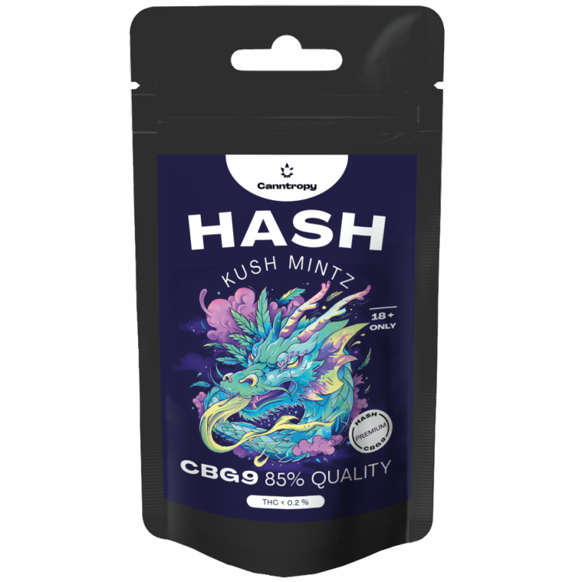 Canntropy CBG9 Hash Kush Mintz 85% kvalitete, 1 g - 100 g