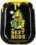 Best Buds Bandeja enrollable de metal pequeña Dab-All-Day con tarjeta magnética para molinillo