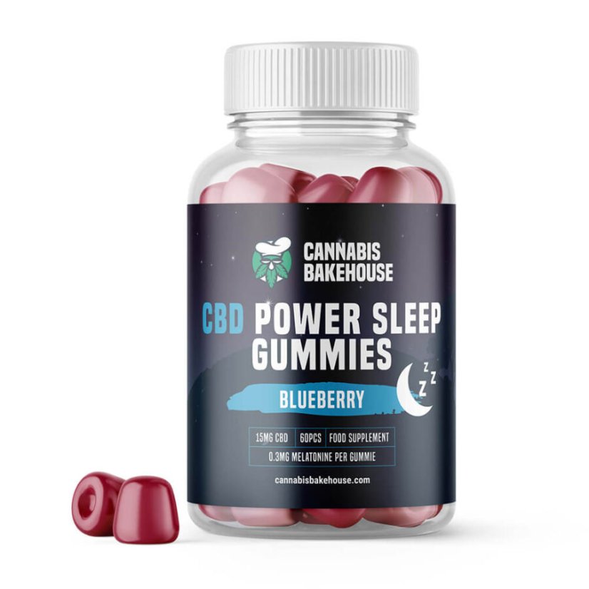 Cannabis Bakehouse CBD sveķi + melatonīns — Power Sleep, 900 mg (60 gab. x 15 mg) CBD, 125 g