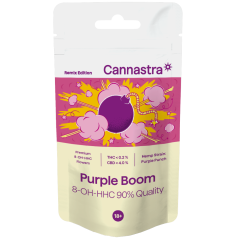 Cannastra 8-OH-HHC Flower Purple Boom 90 % Quality, 1 g - 100 g