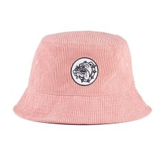 Buldog Bucket Hat výšivka ružová