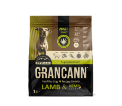 Grancann Lamb & Hemp seeds - Konopljina hrana za srednje in velike pasme, 1kg