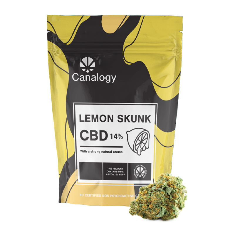 Canalogy CBD Konopný kvet Lemon Skunk 14 %, 1g - 1000g