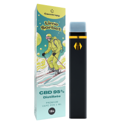 Canntropy CBD ერთჯერადი Vape Pen Lime Sorbet, CBD 95 %, 1 მლ