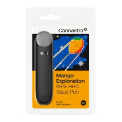 Cannastra HHC Vape Pen Exploración de Mango, 99% HHC, 0,5ml