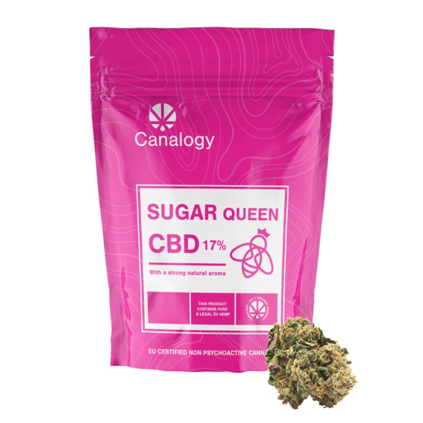 Canalogy CBD Конопени цветя Захарна кралица 17%, 1 g - 100 g