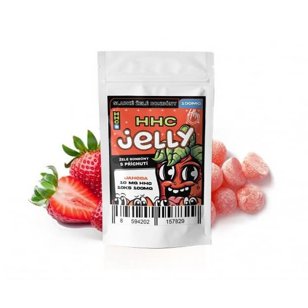 Czech CBD HHC Jelly Jordbær 100 mg, 10 stk x 10 mg