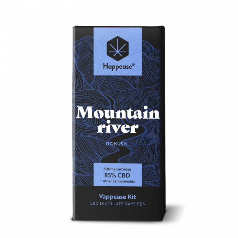 Happease Classic Mountain River - Vaping Kit, 85% CBD, 600 მგ