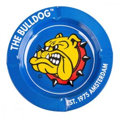 Oryginalna niebieska popielniczka metalowa Bulldog
